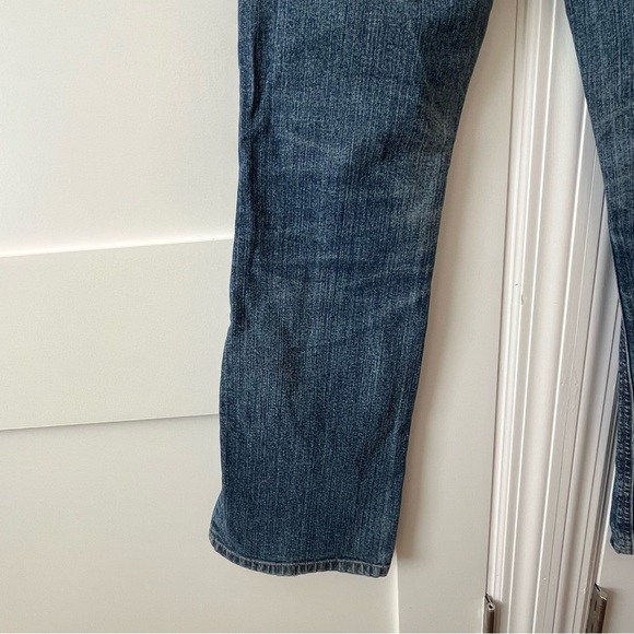 Express Y2K Precision Fit Cetine Low Rise Flare Jeans Medium Wash Blue Sz 0S - Picture 14 of 16